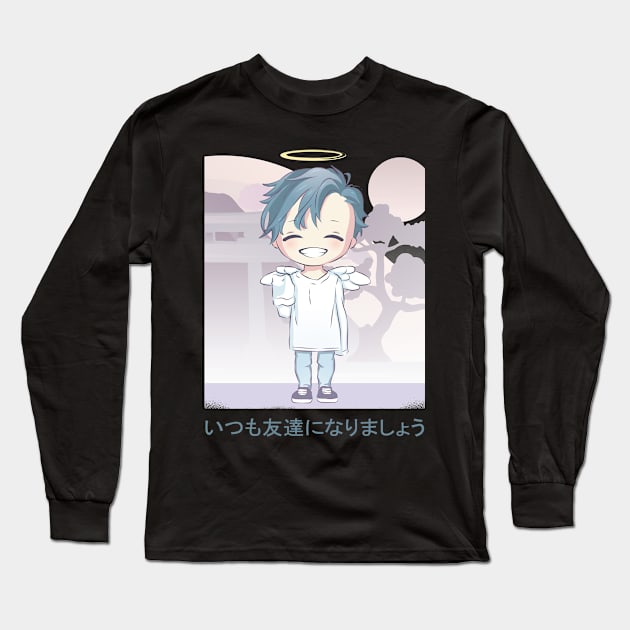 Kawaii Angel Anime Character Long Sleeve T-Shirt by MimicGaming